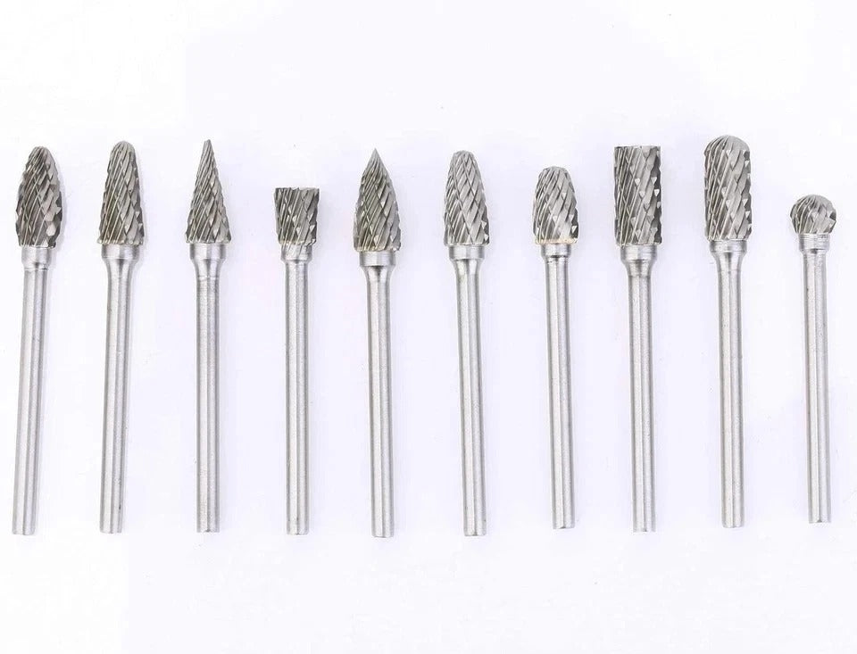 Elevate Your Craft: 10PC Tungsten Carbide Burr Set for Metalworking & More