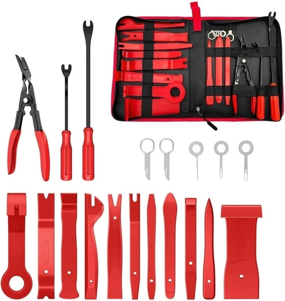 19PCS Trim Removal Tool Set, Car Panel Door Audio Trim Removal Tool Kit, Plastic