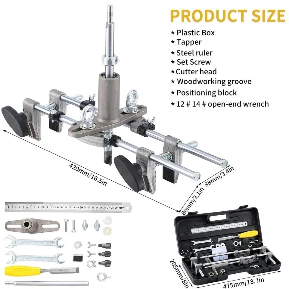 Door Lock Mortiser Kit, Lock Fitting Jig Maintenance Set, Door Lock Hole Open...