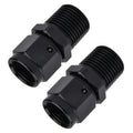 6AN Female to 3/8 NPT Male Swivel Fitting Aluminum 2PCS 6AN to 3/8NPT