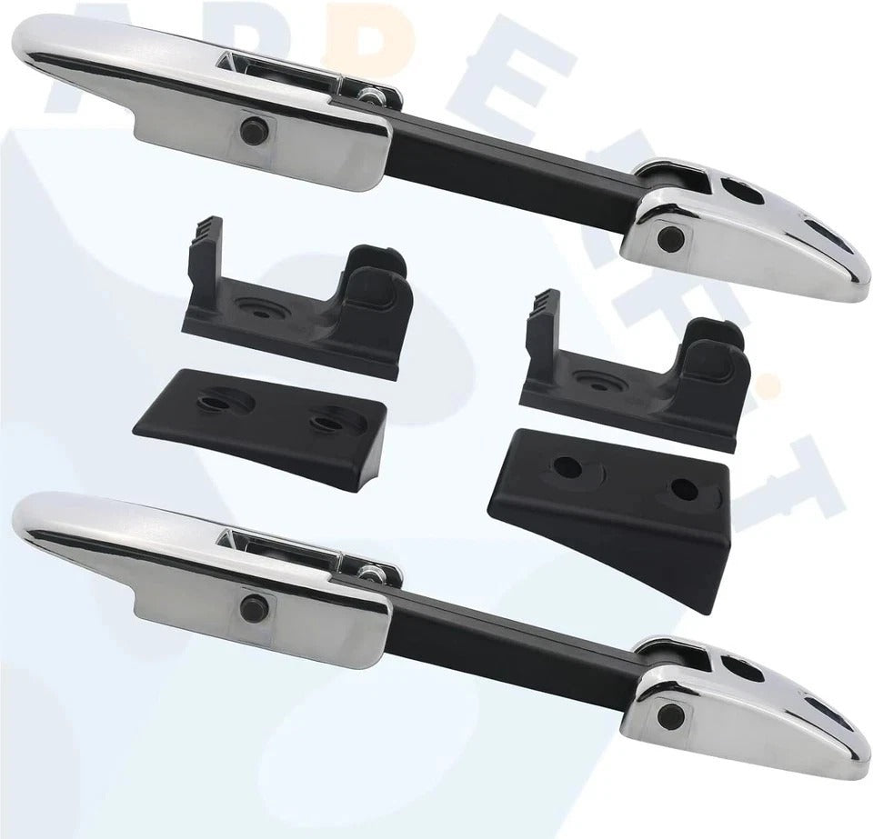 Mack Hood Latch Strap W/Catch Bracket Left Driver & Right Passenger Side Chrome