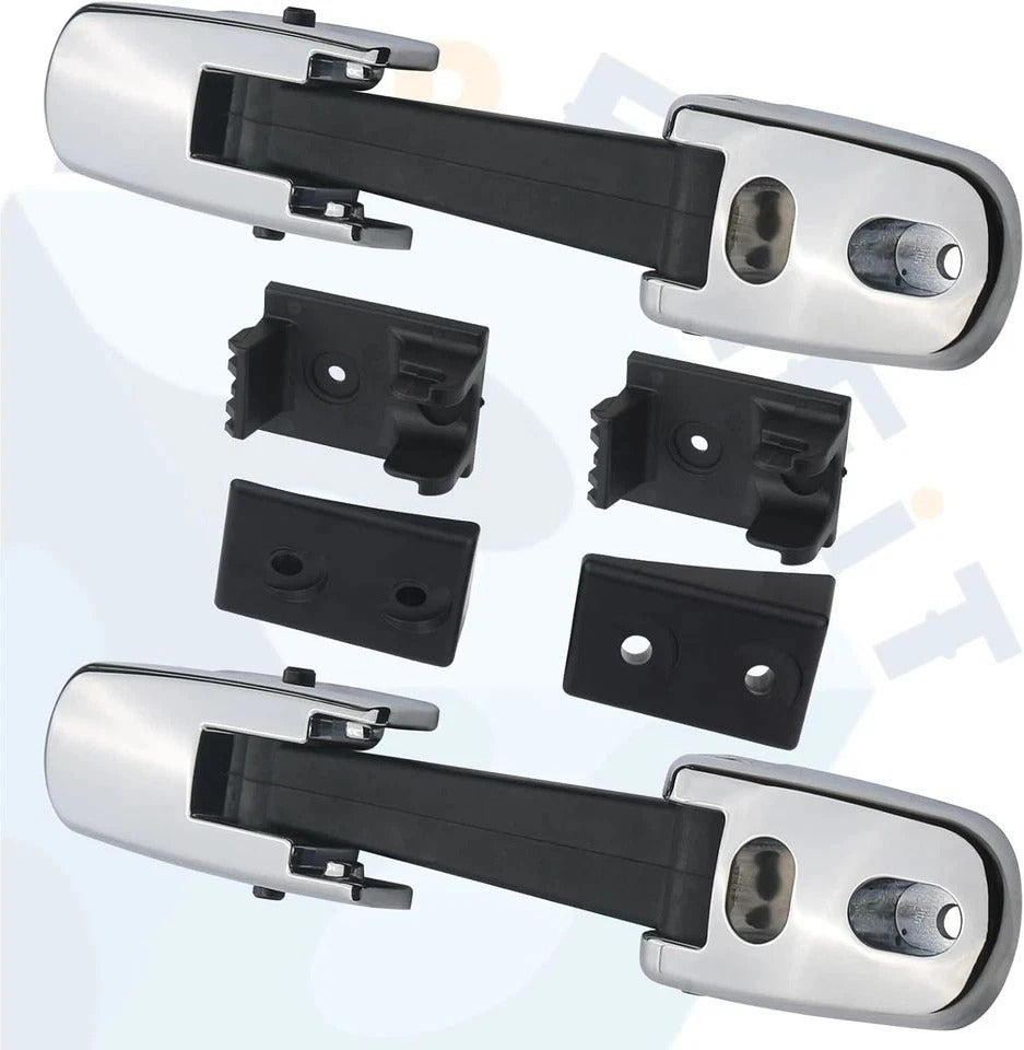 Mack Hood Latch Strap W/Catch Bracket Left Driver & Right Passenger Side Chrome