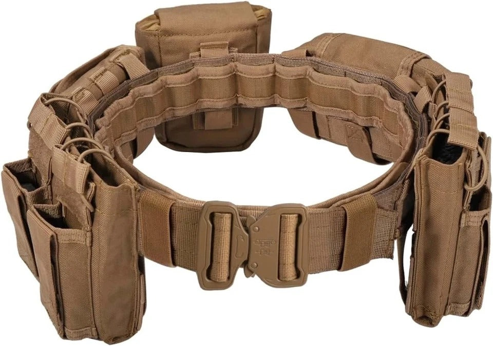 Battle Belt Tactical Belt with Accessories: Duty Belts Law Enforcement Combat Ai