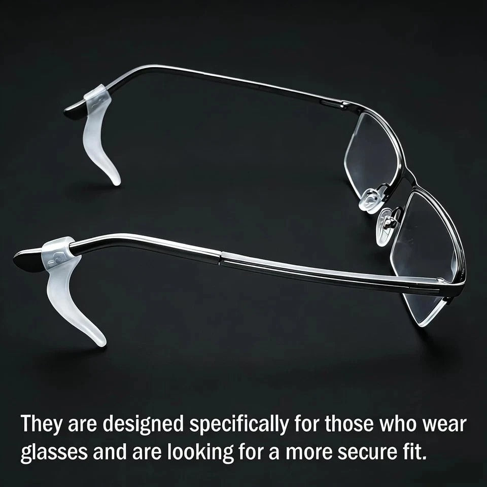 Soft Silicone Eyeglass Ear Hooks, 10 Pairs of Non-Slip Eyeglasses Ear Grips for