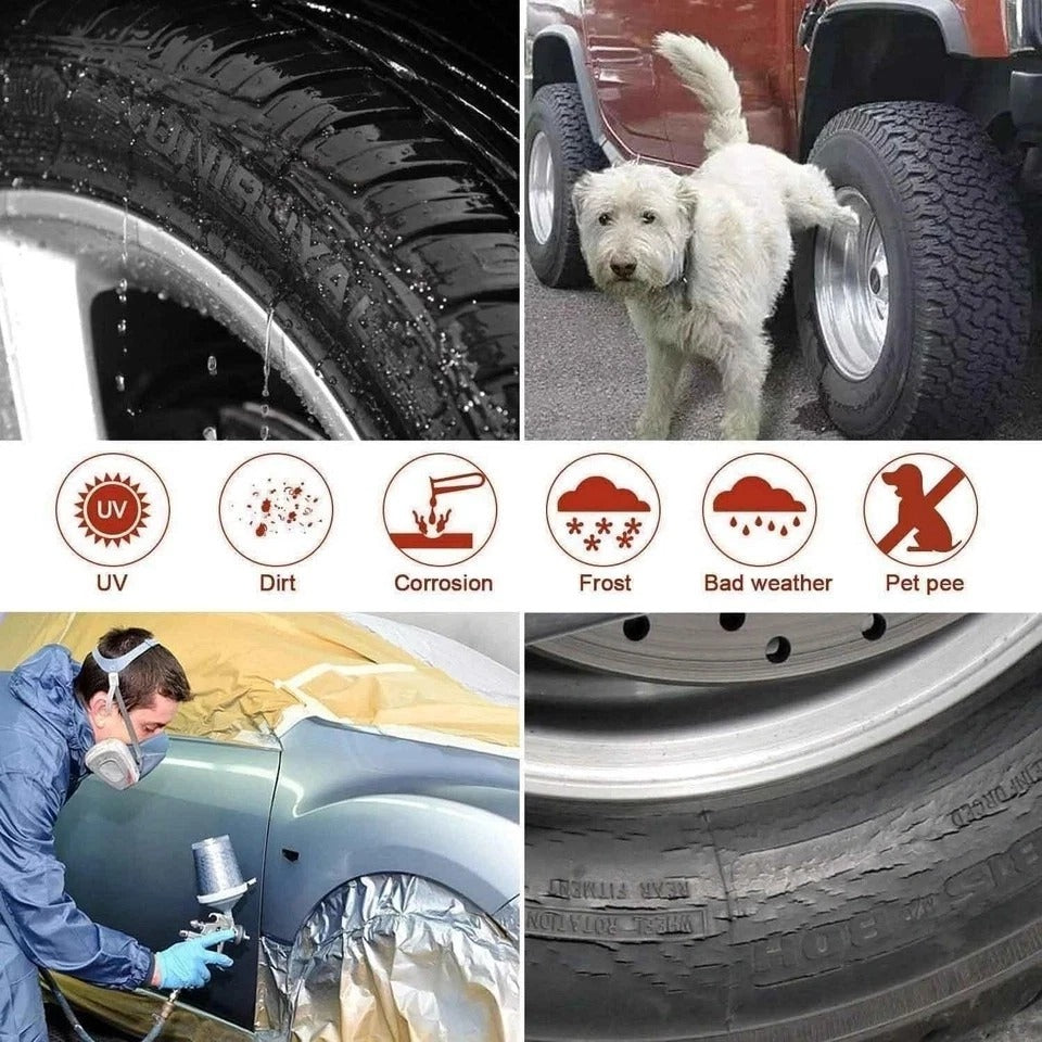 Waterproof Tire Covers Set of 4 - UV & Weather Protection for 27-29 Inch Tires