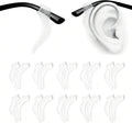 Versatile Clear Silicone Ear Hooks - 10 Pairs for Reading Glasses and Sunglasses