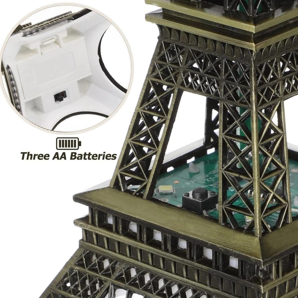 Eiffel Tower Statue, 9.7" Tall Tabletop Eiffel Tower Decor, Light up Eiffel Towe
