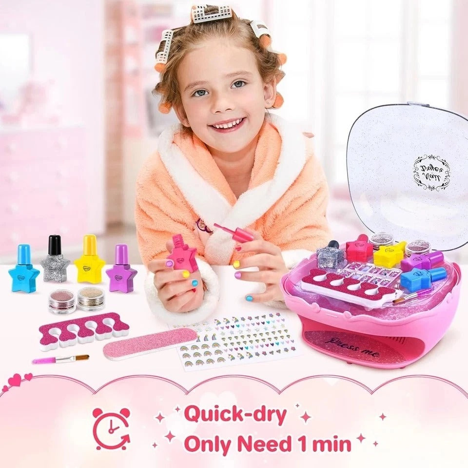 Nail Polish Kit for Girls Ages 7-12 Years Old,Toy for Girls 5 6 7 8 9 10 11 12 Y