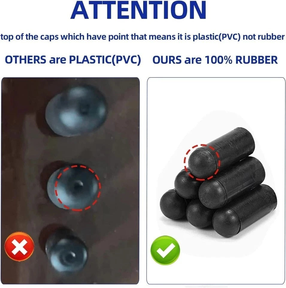 Vacuum Caps Rubber Plug Kit - 202 PCS 8 Size Assorted Vacuum Plugs Hose End Caps