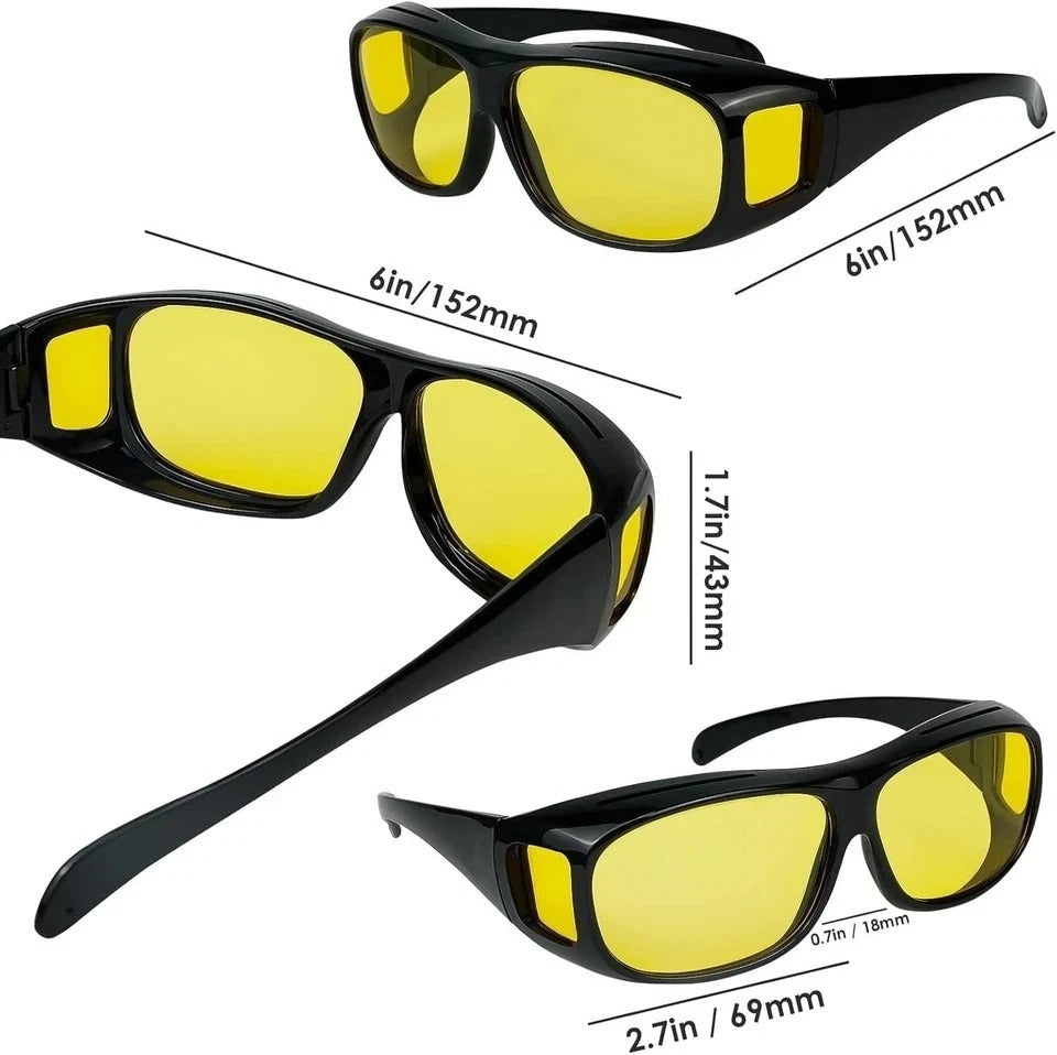 Night Driving Glasses Fit Over for Men Women, Anti Glare Polarized Night Vision