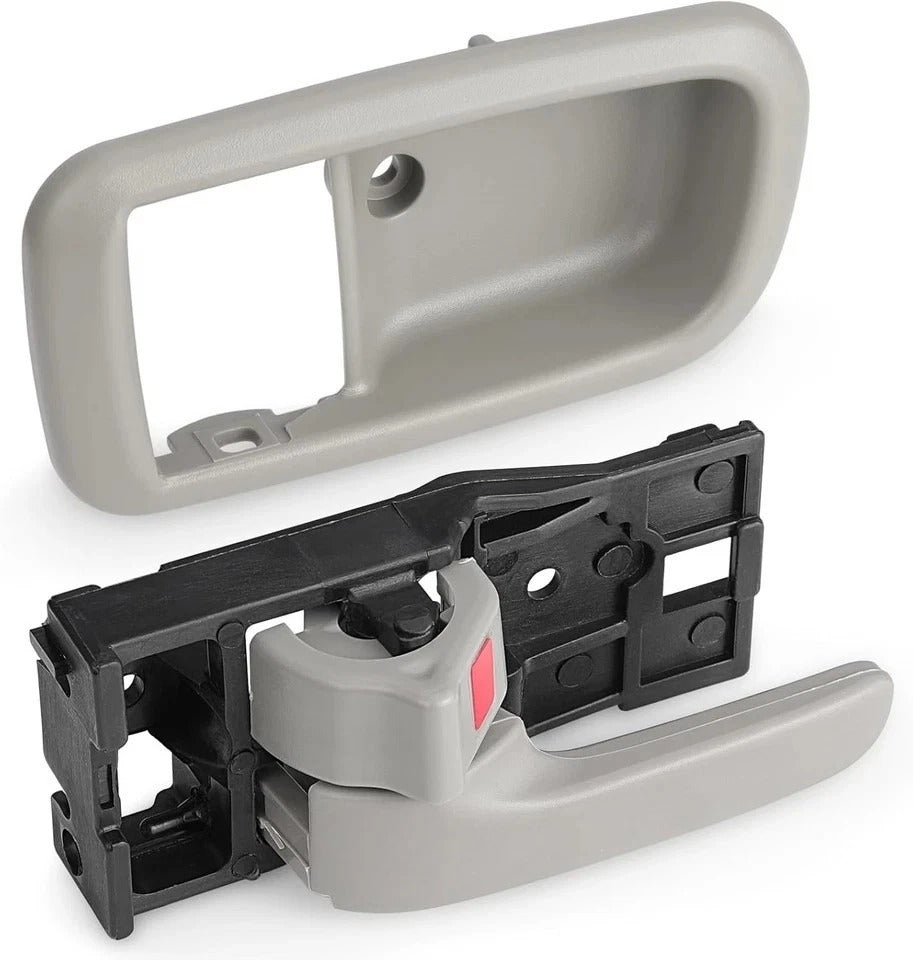 Pair of Interior Door Handles W/Bezel (Light Gray) for Toyota Tundra (Standard/R