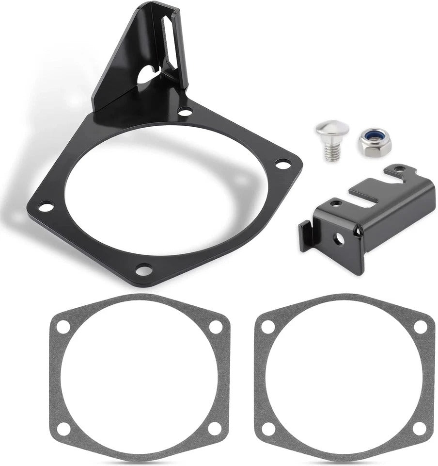 Throttle Cable Bracket Replacement 4-Bolt Fit for Intakes 92mm-102mm