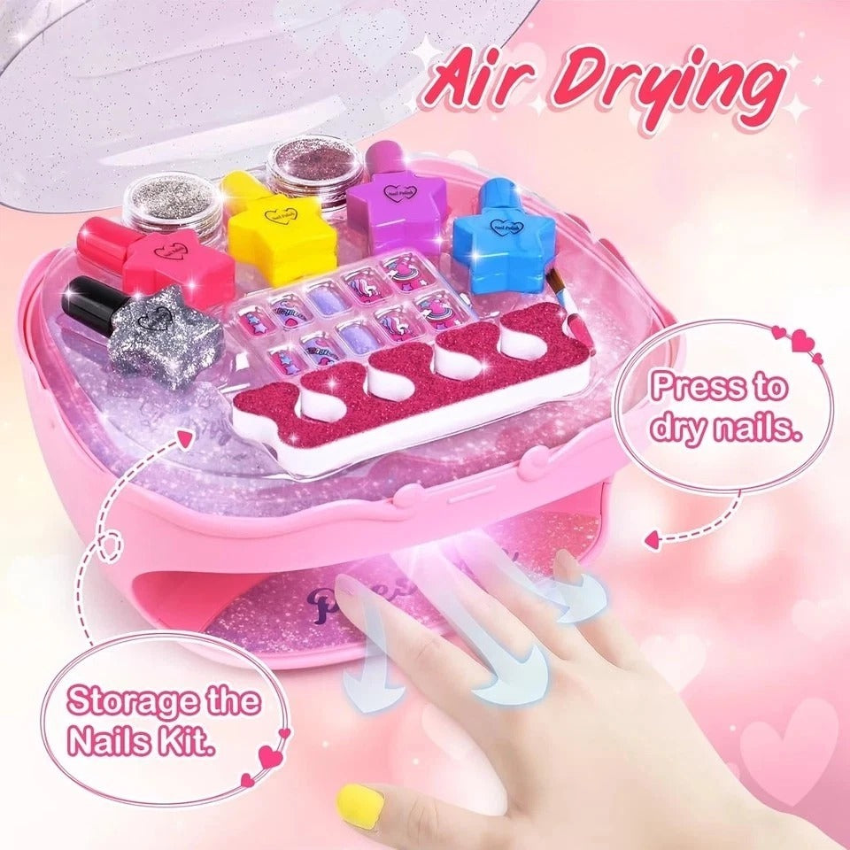Nail Polish Kit for Girls Ages 7-12 Years Old,Toy for Girls 5 6 7 8 9 10 11 12 Y