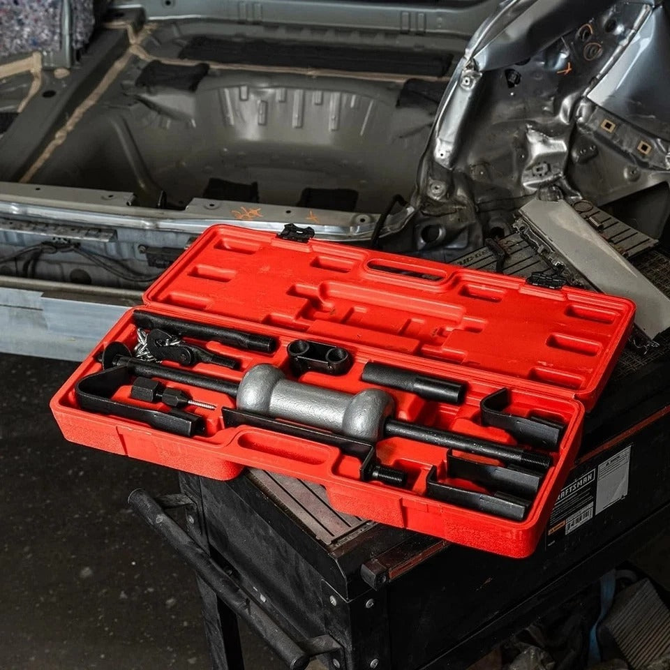 13pc Auto Dent Puller Set w/ 10lb Slide Hammer & Case Car Truck Body Repair