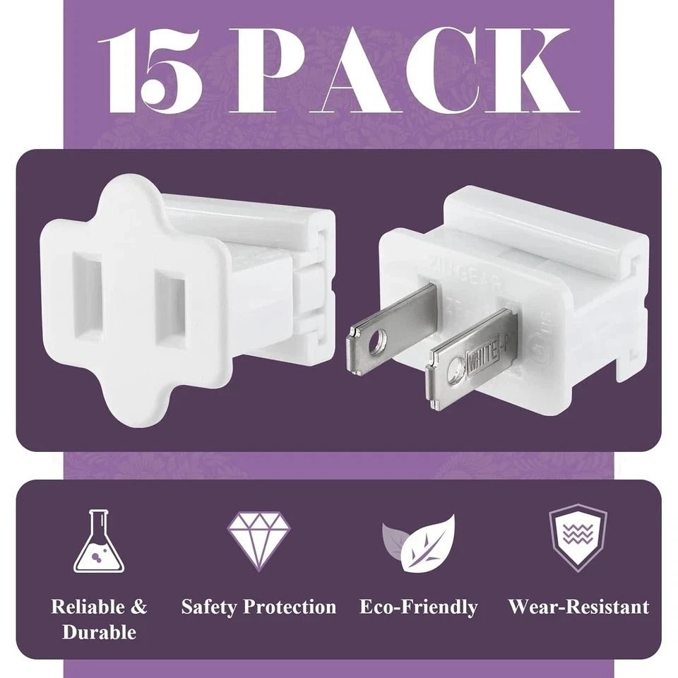 30Pcs Light Slip Plug SPT-1 Vampire Plugs Male and Female, Zip Plug White, Elect