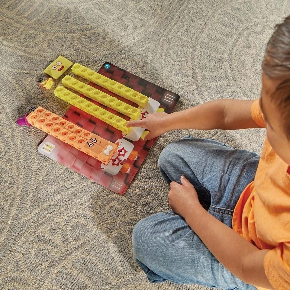hand2mind Numberblocks Heroes with Zeroes MathLink Cubes Activity Set, Preschool