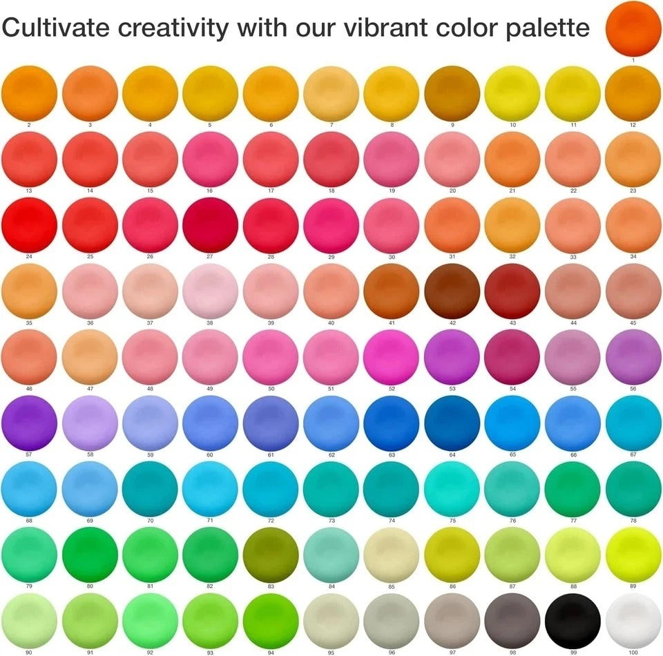 Air Dry Clay - 100 Colors, Ultra Light and Soft, Non-Toxic Modeling Clay for Kid
