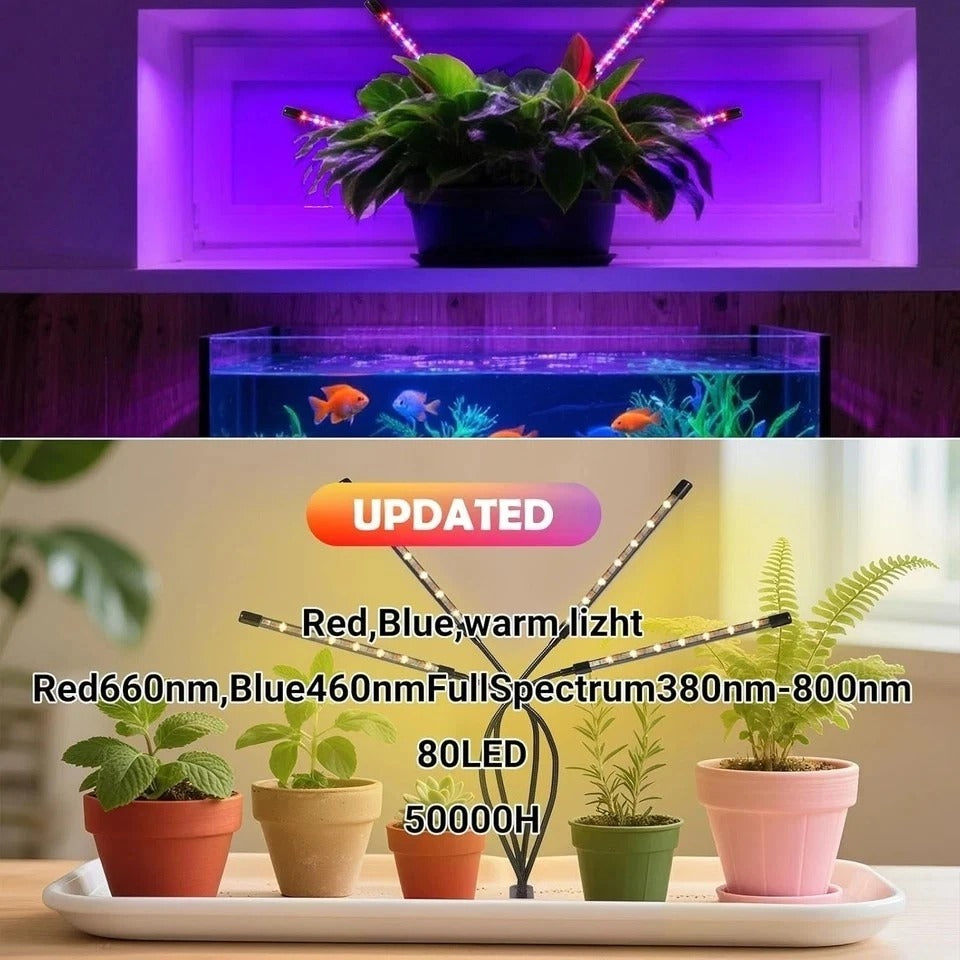 4 Heads LED Grow Light Plant Growing Lamp Light for Indoor Plants Full Spectrum