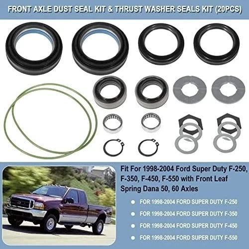 Outer Axle Dust Seal & Inner 20 PCS Seals Kit For Ford F250 F350 (1998-2004)