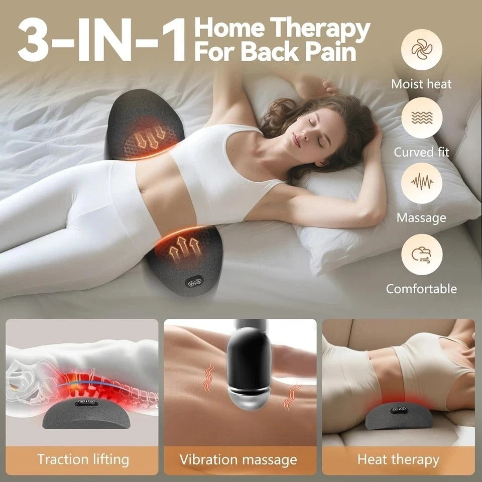 3 in 1 Smooth Spine Triple Fusion Back Massager with 118-Inch USB Cable, Heated
