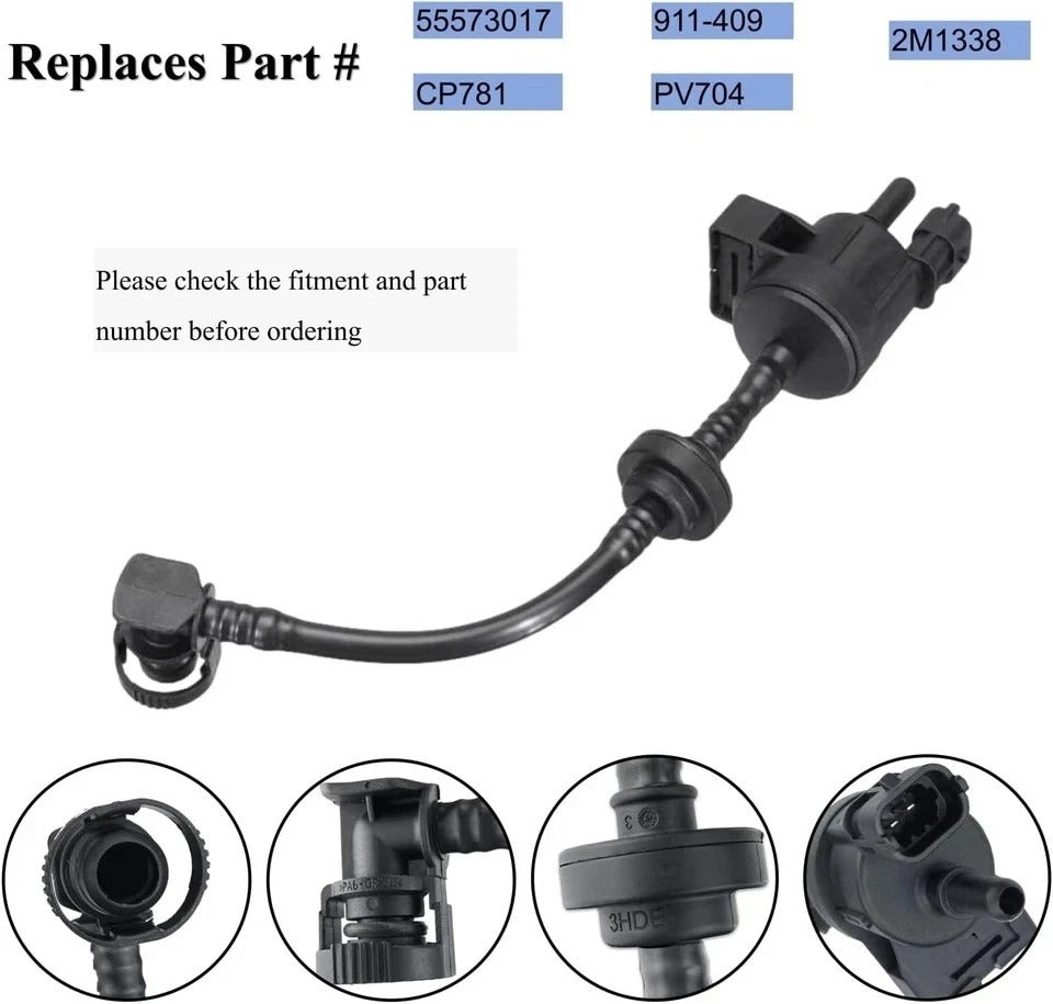 Canister Purge Valve 55573017 EVAP Purge Valve Solenoid P0496 for 2012-2021