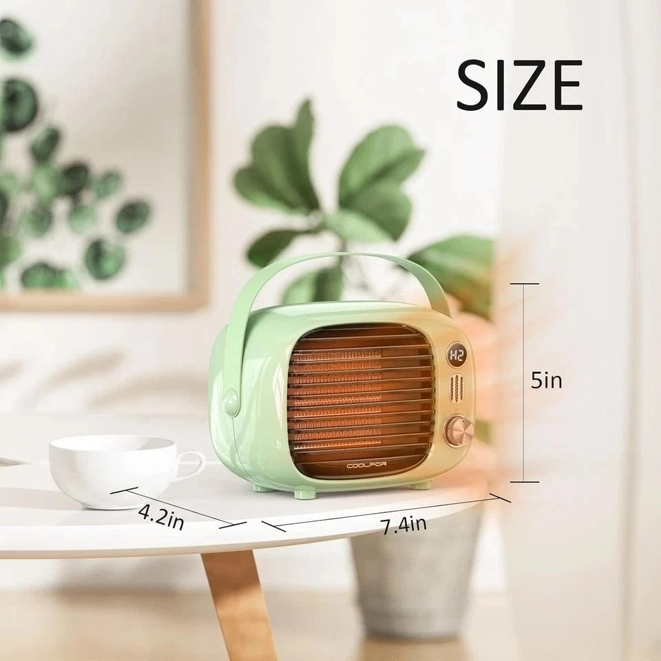 800W/500W Space Heater Ceramic Desk Heater with Adjustable Thermostat