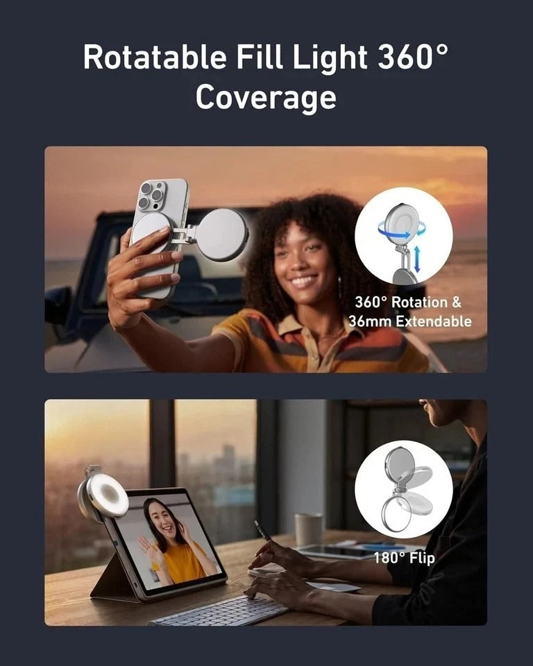 C03 Magnetic Selfie Light, Phone Light Compatible with iPhone Magsafe, CRI97 360