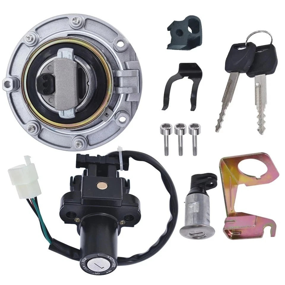 Ignition Switch Fuel Cap Seat Lock Key Set for Honda CBR600F4/F4i CBR600RR CB...