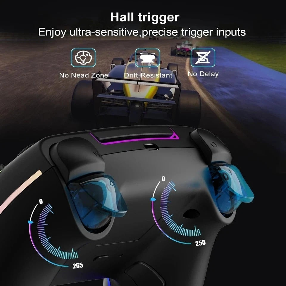 Wireless Controller for PS-4/PS-3/PC/Steam Deck with Back Paddles/Hall Effect...