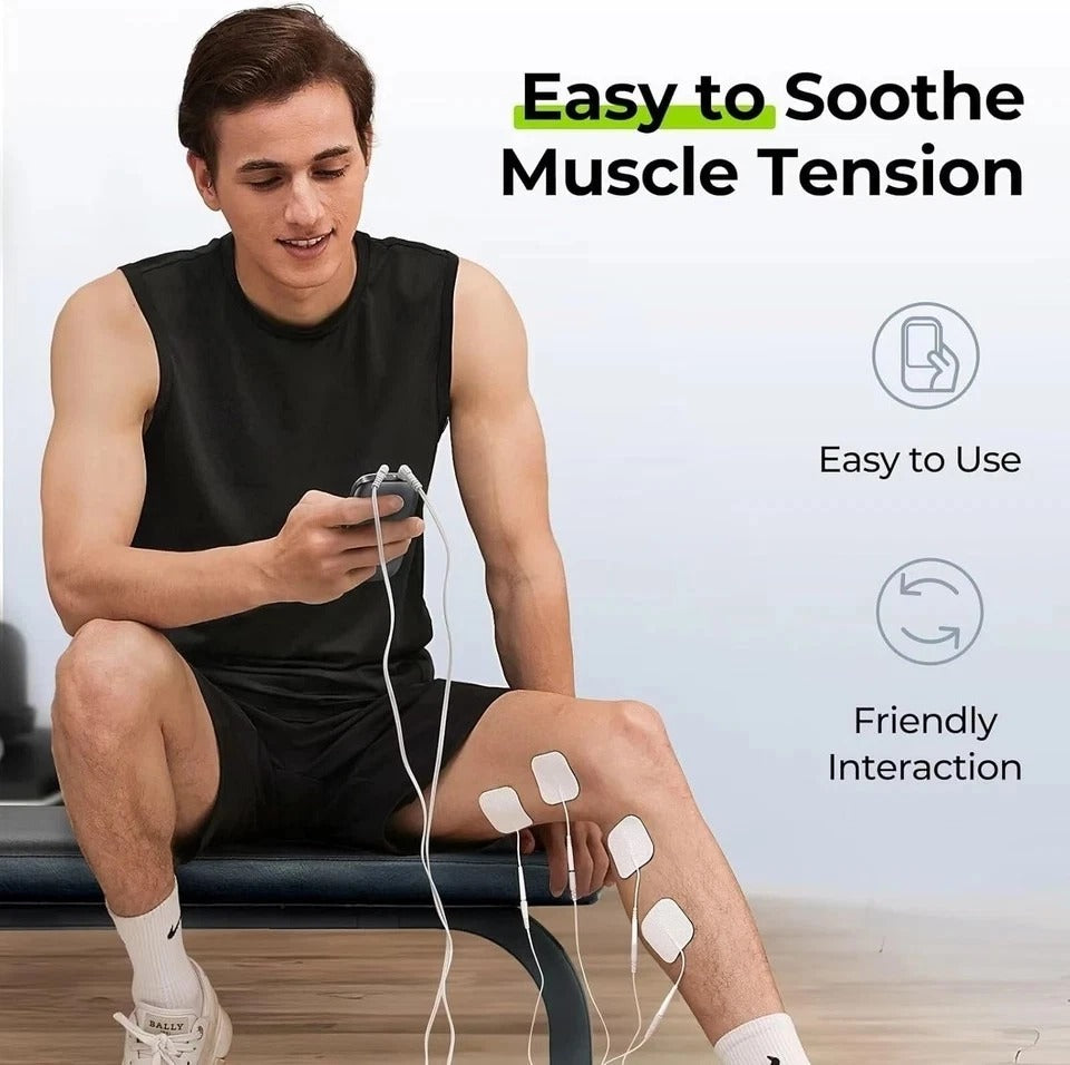 AUVON 3-In-1 TENS Unit Muscle Stimulator, EMS Massage Machine with 40 Intensitie