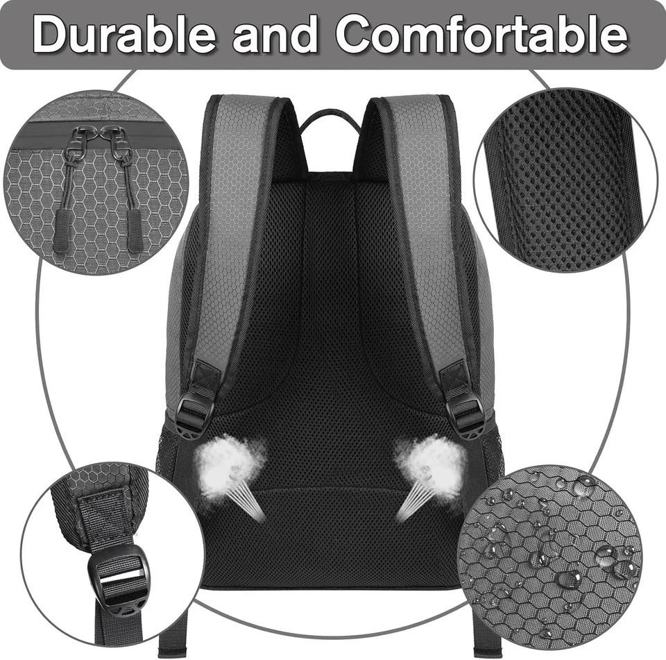 Water-Resistant Soccer & Multi-Sport Backpack - Fits Basketball, Football & More