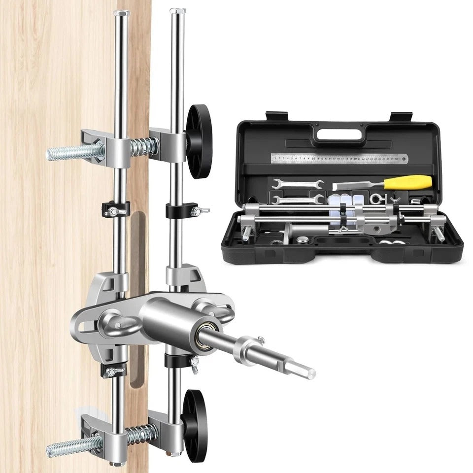 Door Lock Mortiser Kit, Lock Fitting Jig Maintenance Set, Door Lock Hole Open...