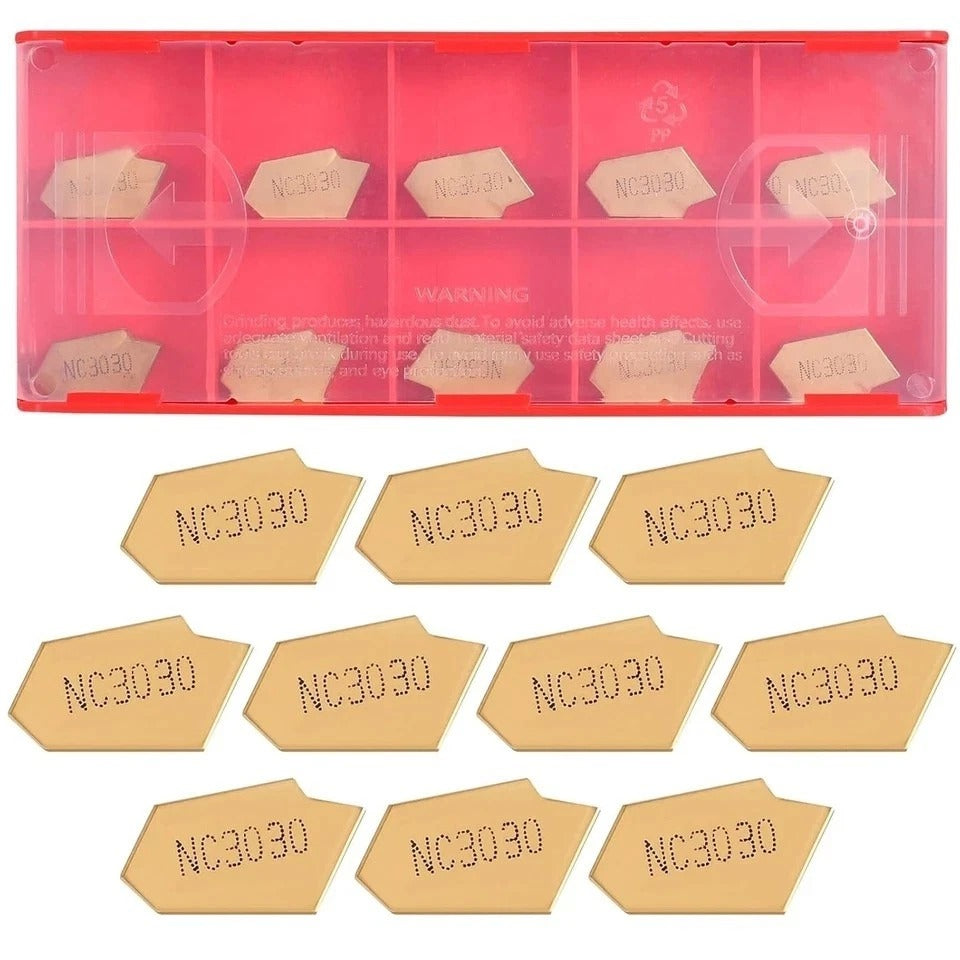 Lathe Cutting & Parting Tool Set with Durable GTN-3 Carbide Inserts Included