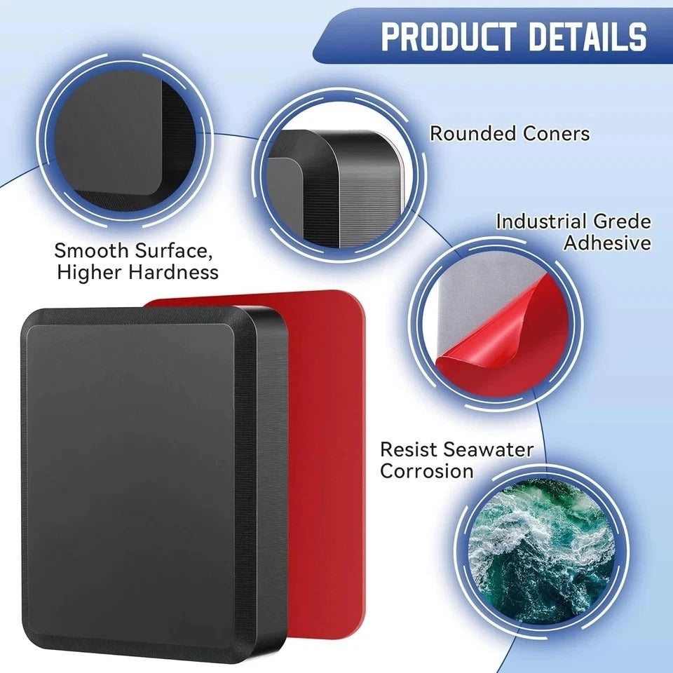 Transducer Mounting Plate Kit, 25Mm Adhesive Mount with Cleaning Wipes, 4.3 X 3.