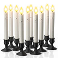 10 PCS Window Candles with Dusk to Dawn Sensor, 7.2" Flameless Taper Candles ...