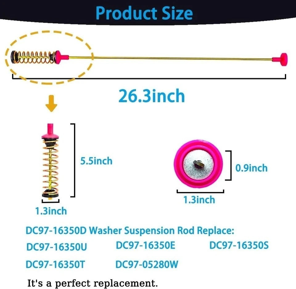 DC97-16350D DC97-16350E DC97-16350K Washer Suspension Rod Kit(Oem), Replace DC97