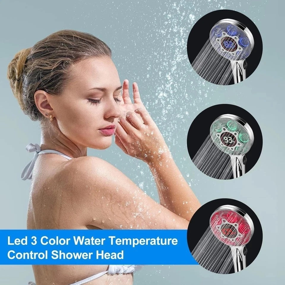 LED Shower Head with Handheld, Color Changing, Shower Head High Pressure with Wa