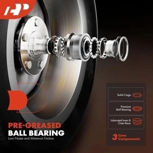 2 x Rear Wheel Bearing and Hub Assembly with 5-Lug Compatible with Ford