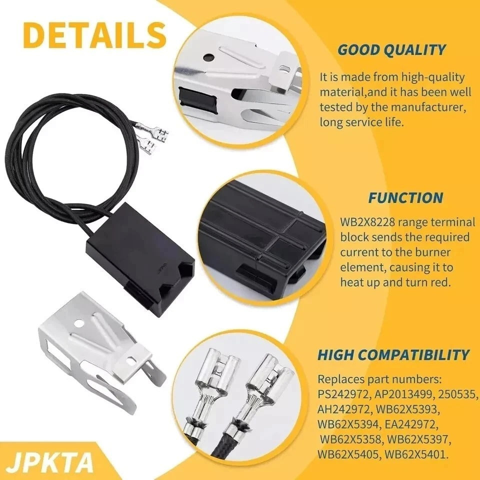 4 Pack WB2X8228 Element Receptacle Kit for GE Hotpoint Electric Ranges