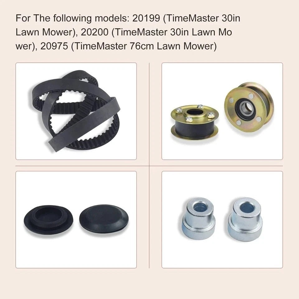 Toro 30" Deck Mower Idler Pulley & Belt Kit for TimeMaster Tractors - Durable