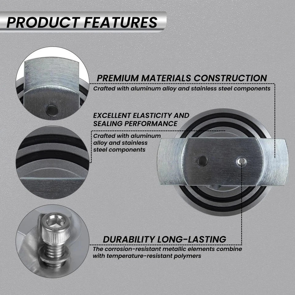 Dipstick Adapter Repair Kit Compatible with 7.3L Powerstroke F250 F350 Silver