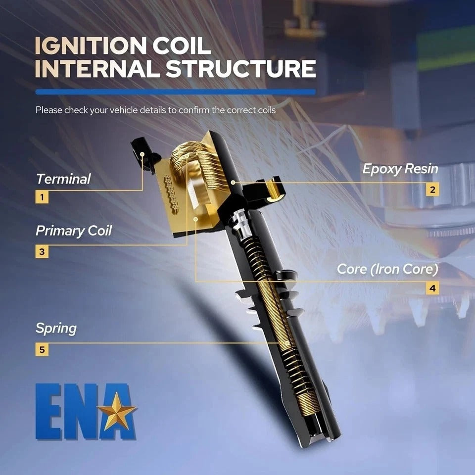 ENA Set of 8 Ignition Coil Packs for UF270 Compatible with Dodge Ram 1500 4.7 Je