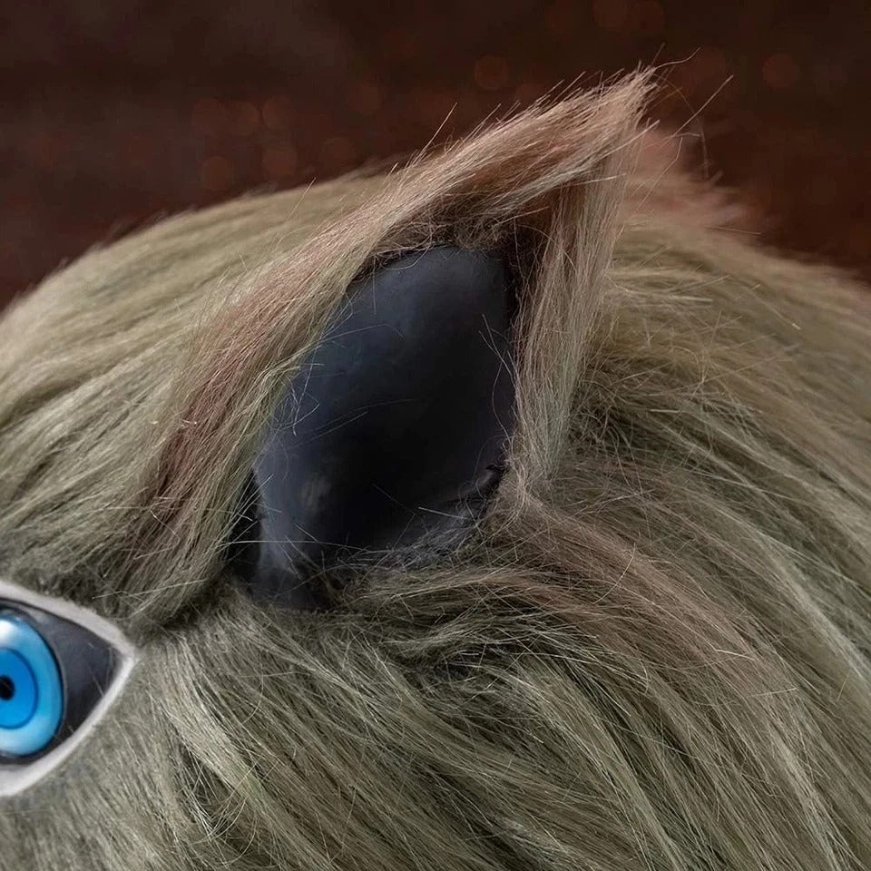 Inosuke Mask, Demon Boar Mask Full Head, Grey