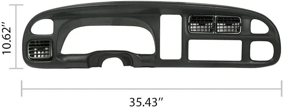 PIT66 Dash Board Bezel Cover Compatible with 1998 1999 2000 2001 2002 Dodge Ram