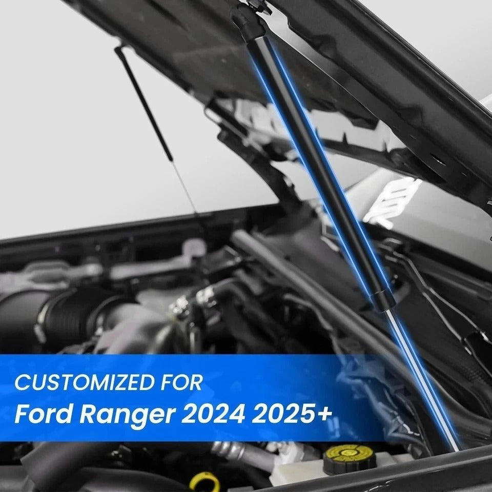 Hood Struts for Ford Ranger 2024+, No-Drill Gas Lift Support Shocks Kit