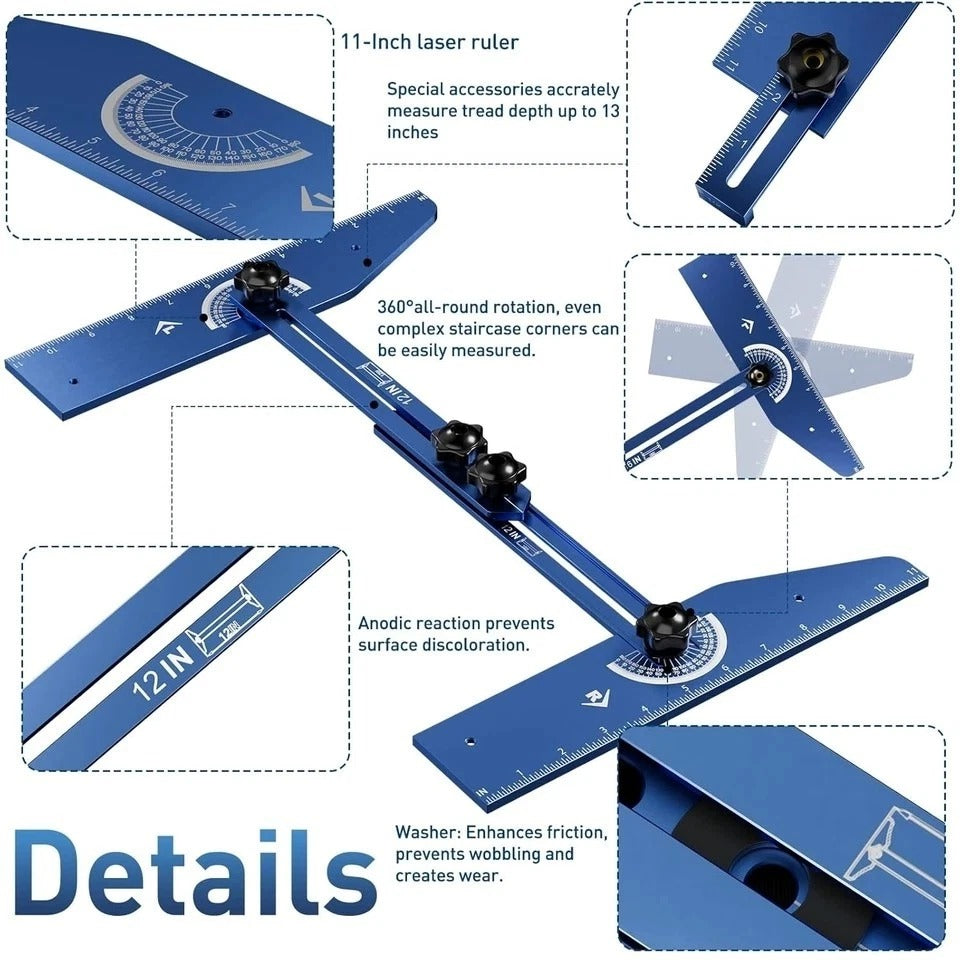 Update Stair Tread Template Tool, Aluminum Stair Tread Jig, Stair Tread Gauge fo