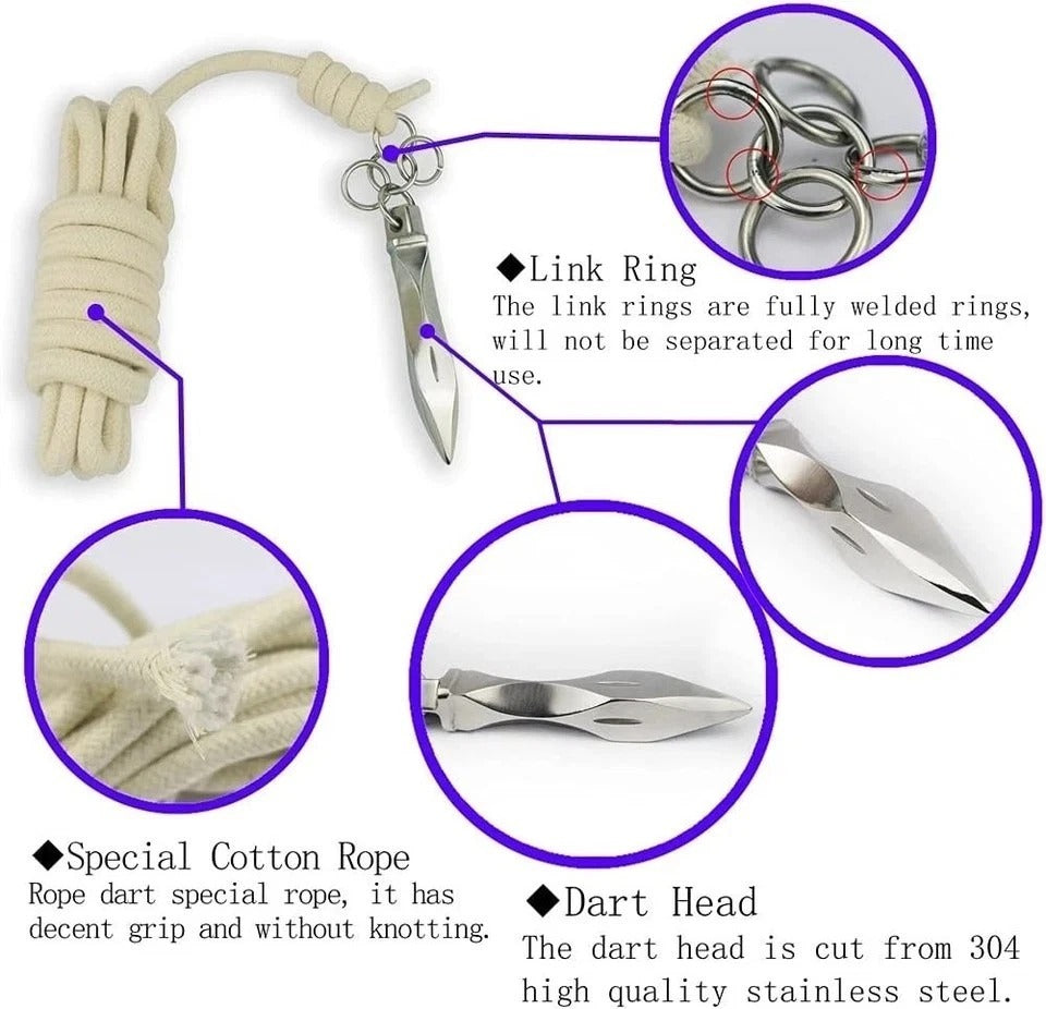 Adjustable Rope Dart Meteor Hammer for Enhanced Martial Arts Skill Development