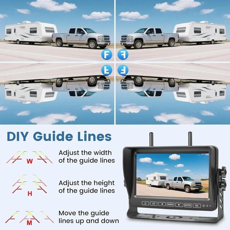 RV Backup Camera Wireless Plug & Play for Furrion Pre-Wired Rvs - 7″ Touchkey 4