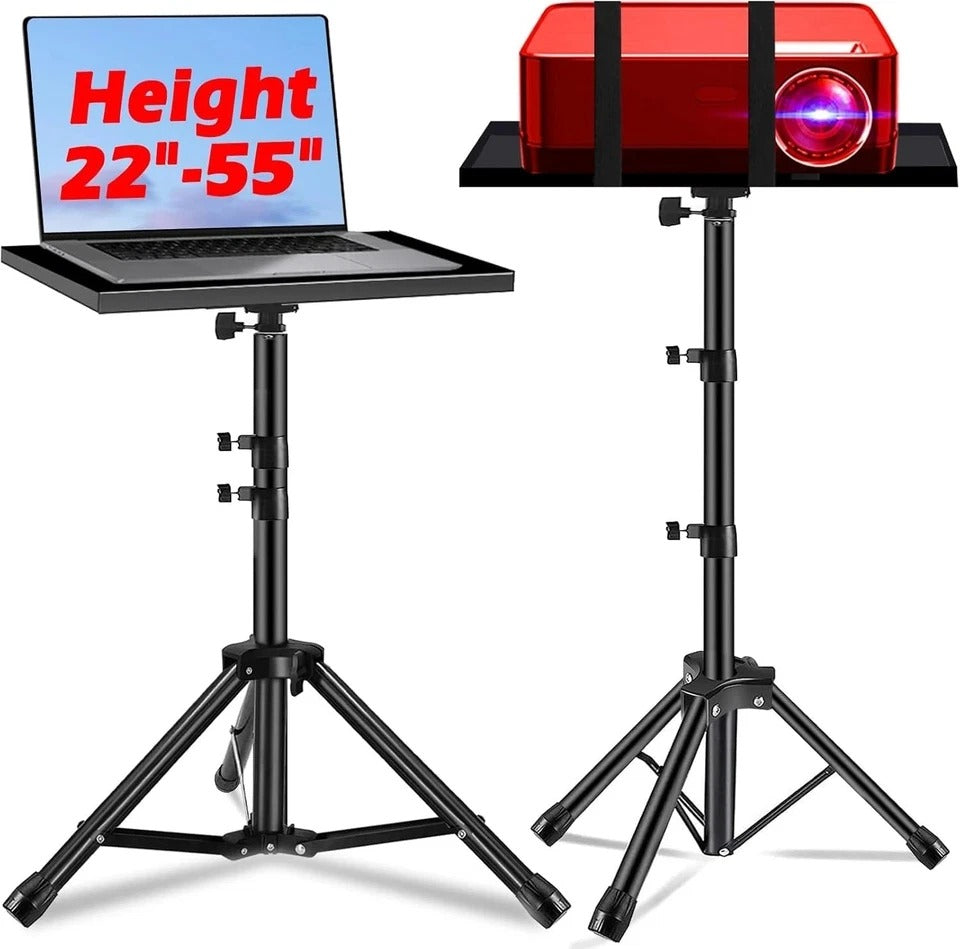 Projector Stand, 22 to 55 Inch Laptop Stand with Phone Holder, Tripod for DJ Equ