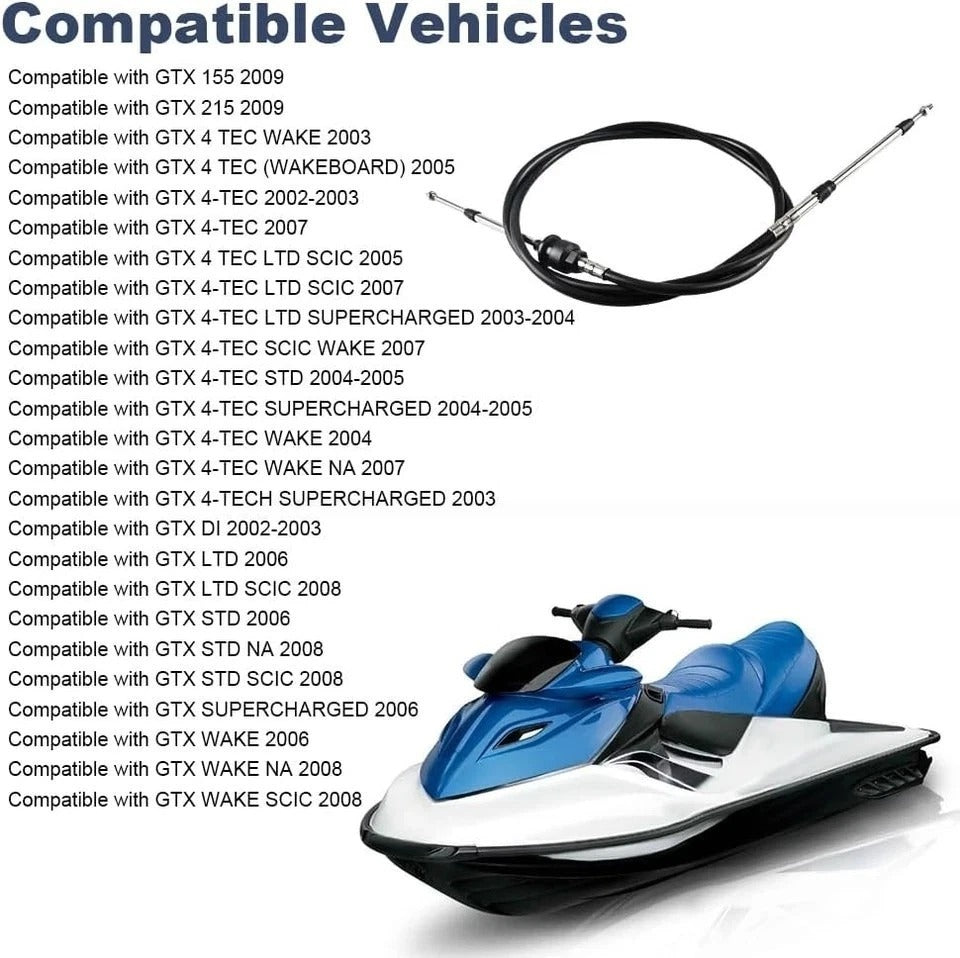 Steering Cable Compatible with Seadoo GTI GTR GTS GTX RXP RXP-X RXT RXT-X WAKE 2